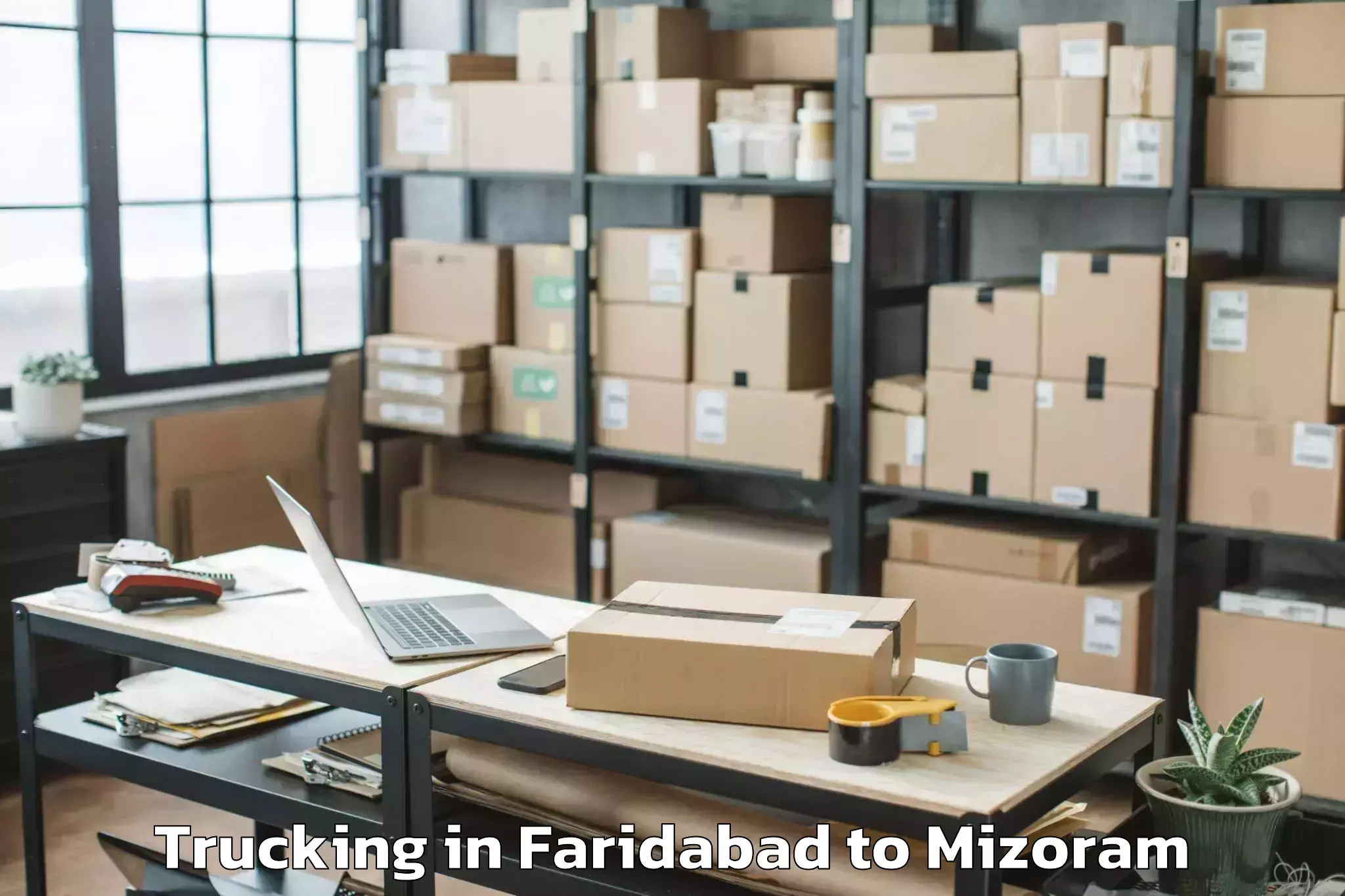 Hassle-Free Faridabad to Khawzawl Trucking